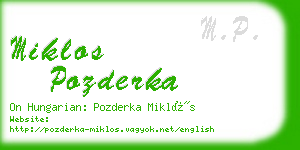 miklos pozderka business card